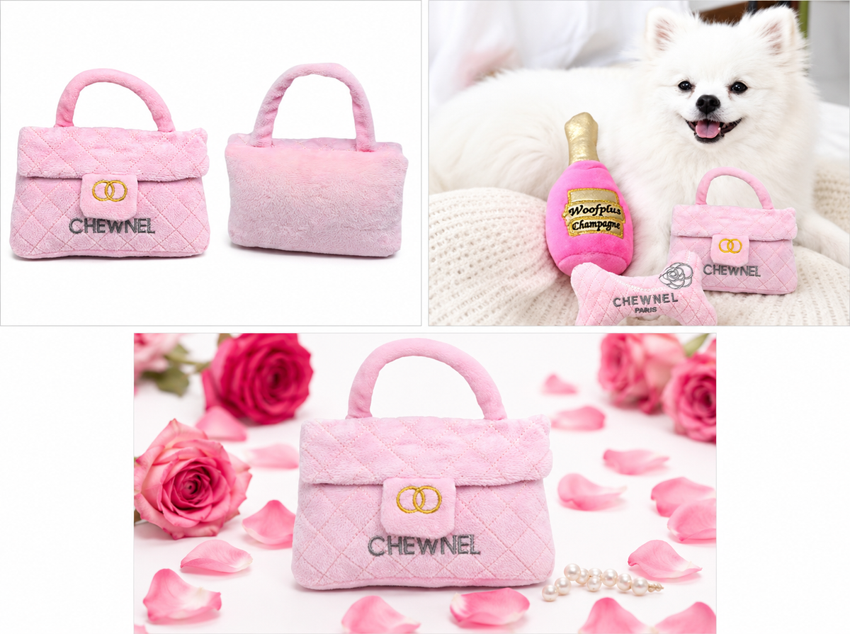 Pink Designer Handbag Plush Toy