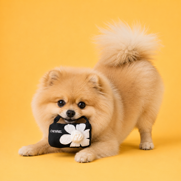 Chewnel Paris Plush Handbag Squeaky Dog Toy