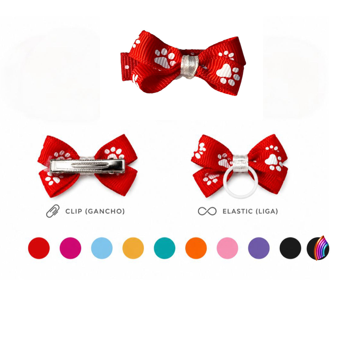 Paw Print Bow