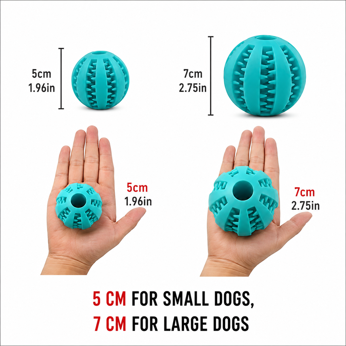 Interactive Squeaky Treat Dispensing Dog Ball