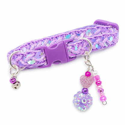 01 Light Purple Sequins Collar