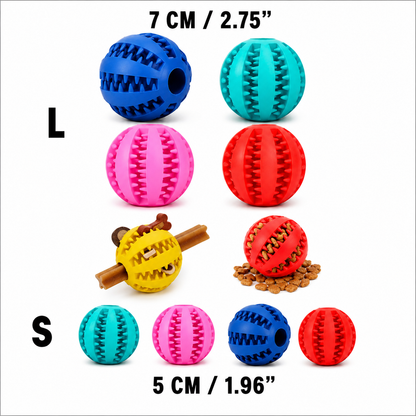 Interactive Squeaky Treat Dispensing Dog Ball