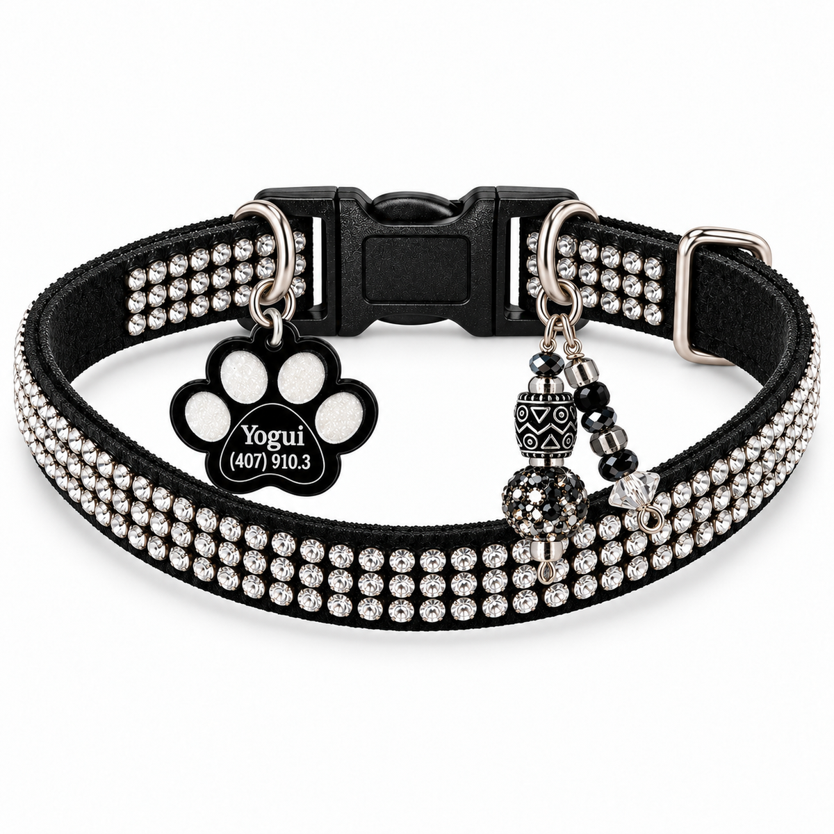 Black triple  Rhinestone Collar