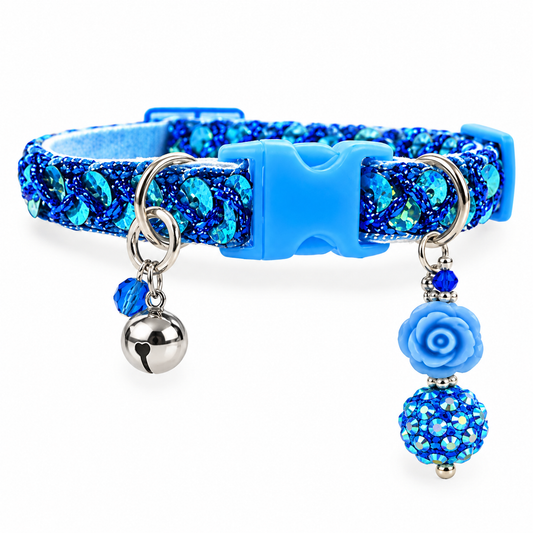01 Light Blue Sequins Collar