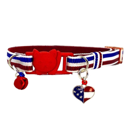 Red, White, Blue Striped - Standard Collar