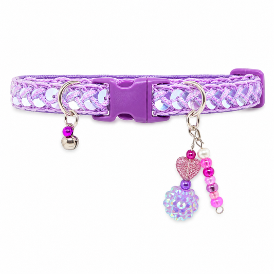 01 Light Purple Sequins Collar
