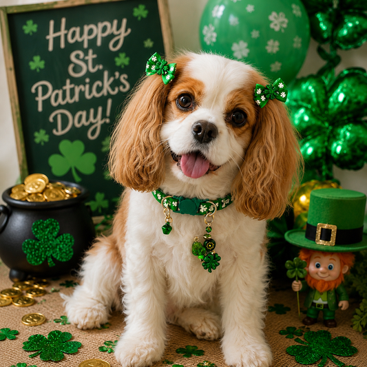 St Patrick’s Day Dog Bow