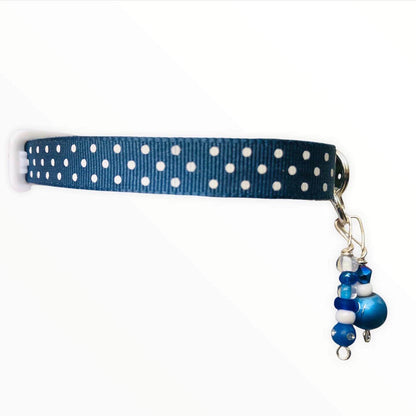 Blue Polka Dots - Standard Collar