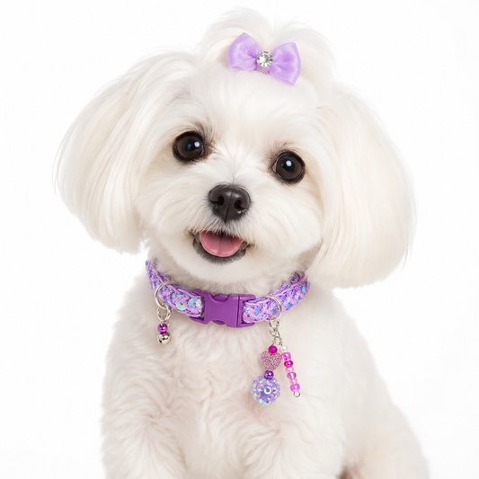 01 Light Purple Sequins Collar