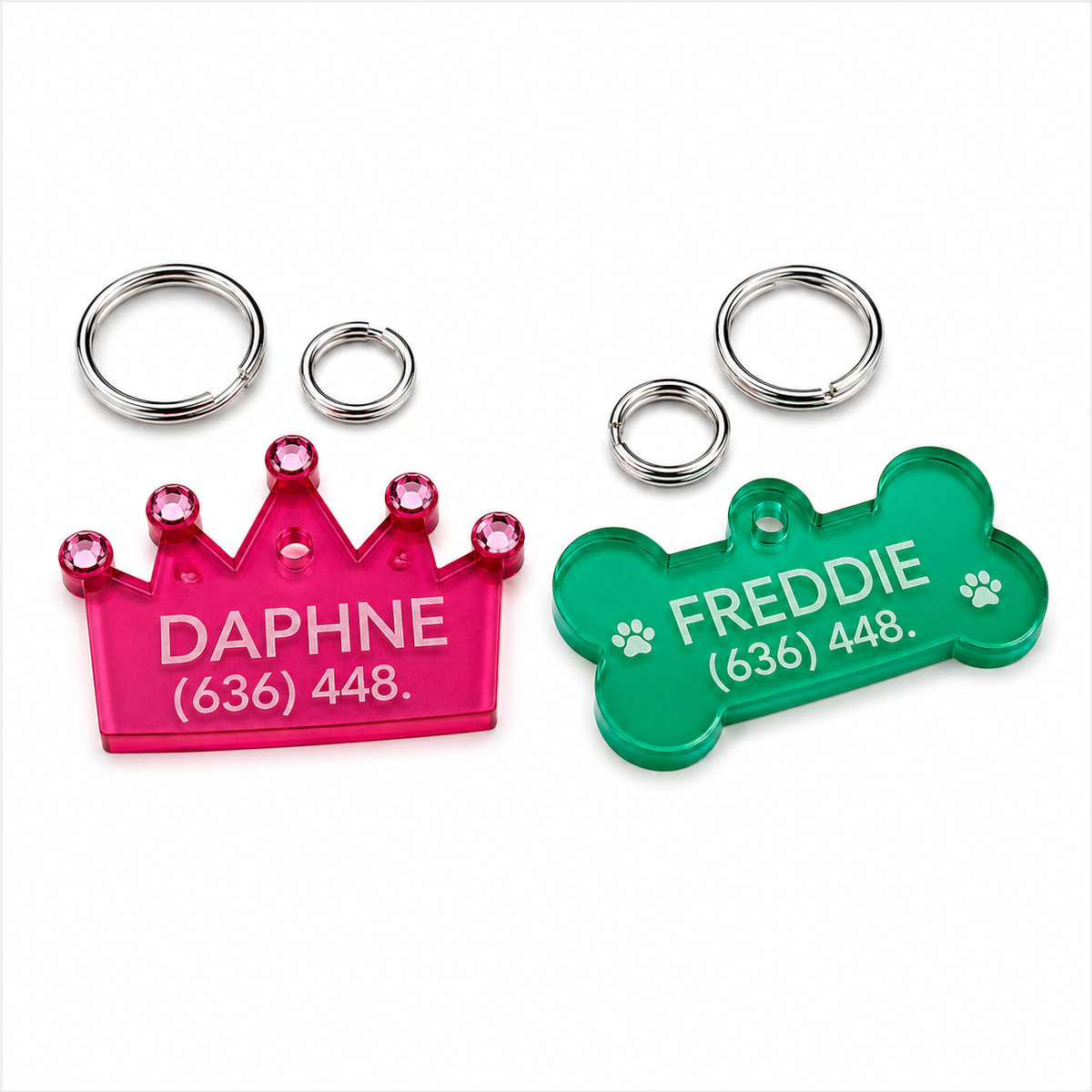 Small Dog Acrylic Tags