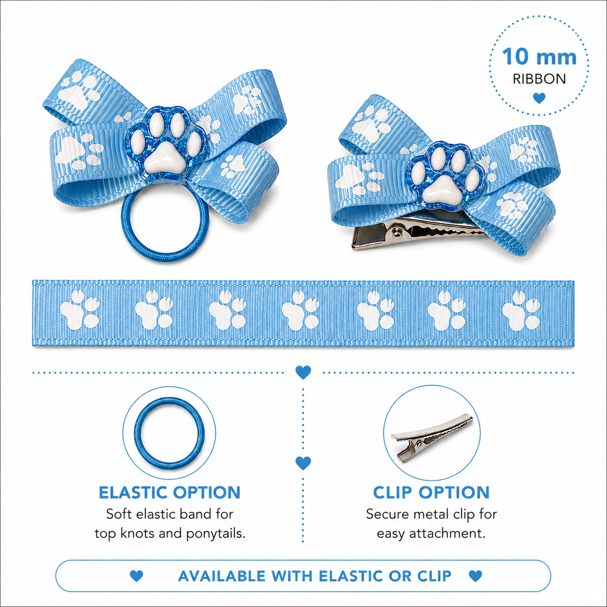 Paw Print Bow