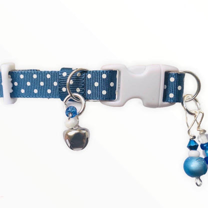 Blue Polka Dots - Standard Collar