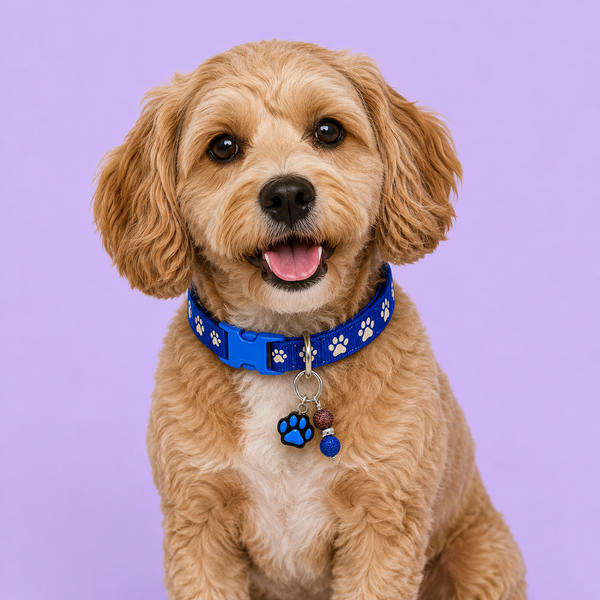 Blue & Brown Paw - Charm