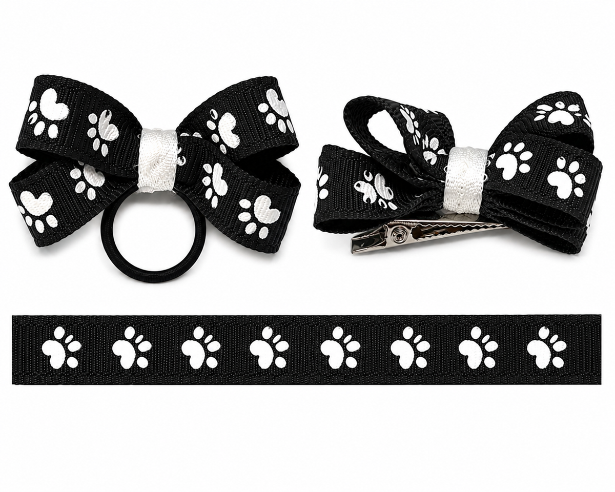 Paw Print Bow