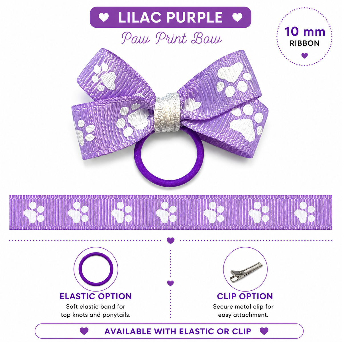 Paw Print Bow