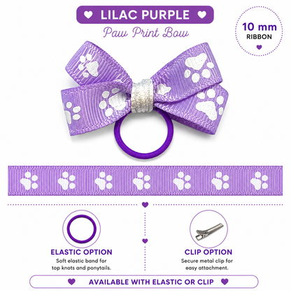 Paw Print Bow