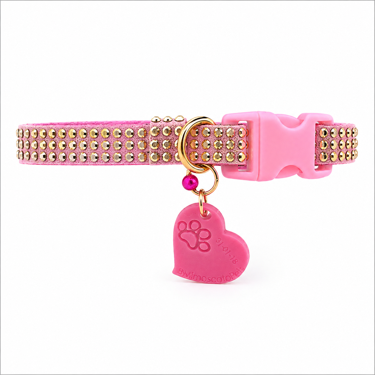 Pink Collar with Gold Inlays