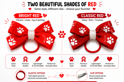 Paw Print Bow