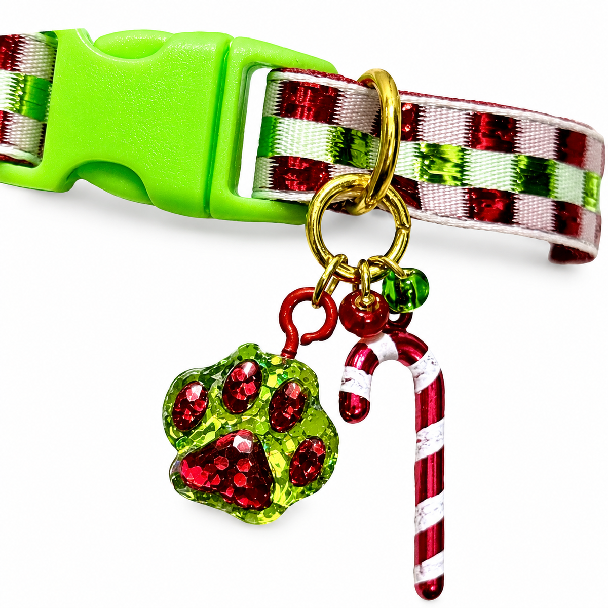 Christmas Paw &amp; Candy Cane Charm C