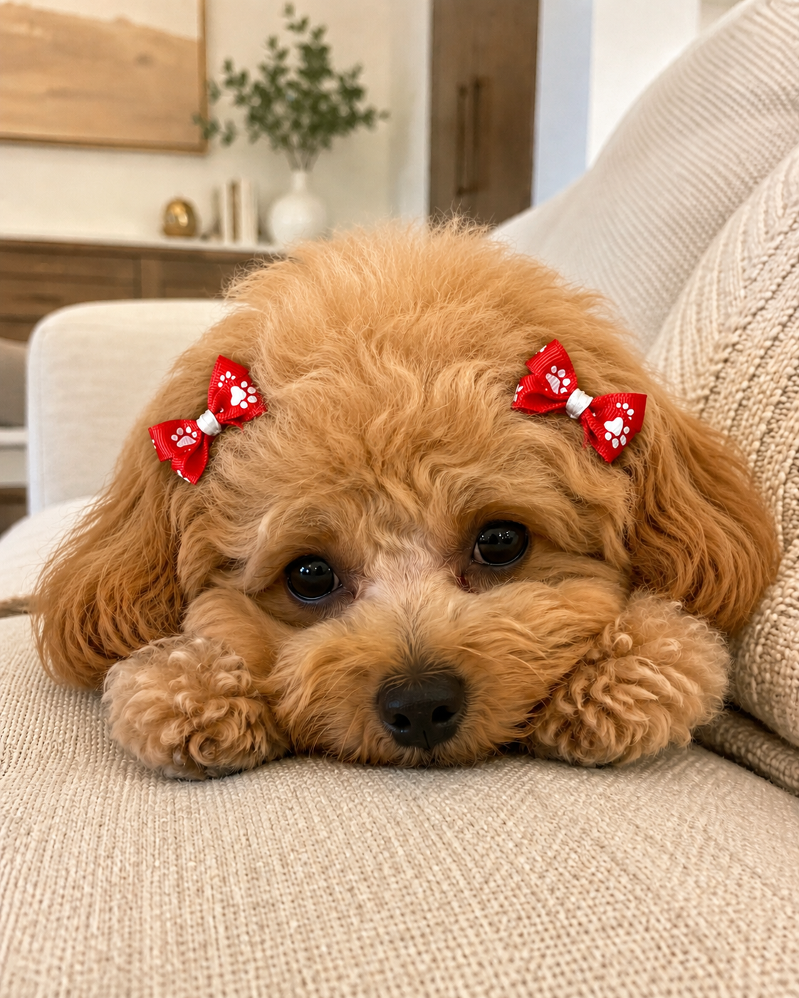 Paw Print Bow
