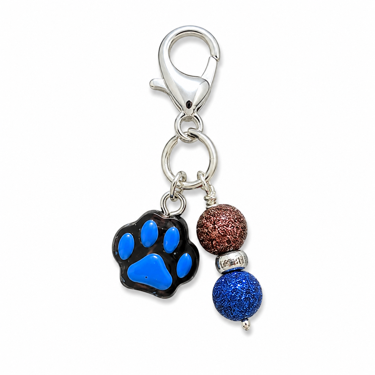 Blue & Brown Paw - Charm
