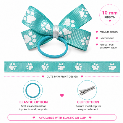 Paw Print Bow