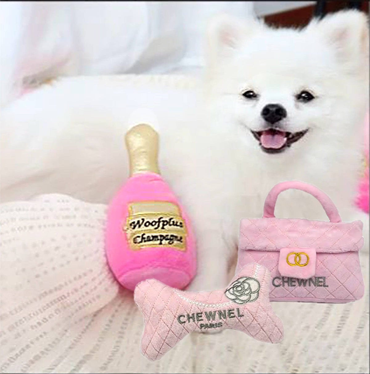 Pink Designer Handbag Plush Toy