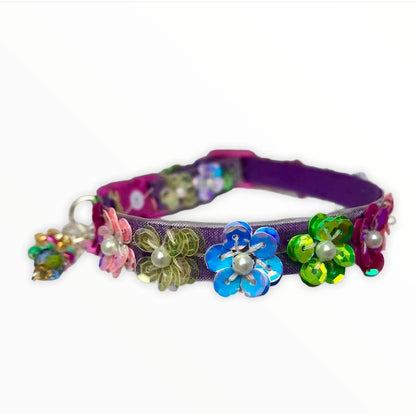 Flowers Sequins Collar