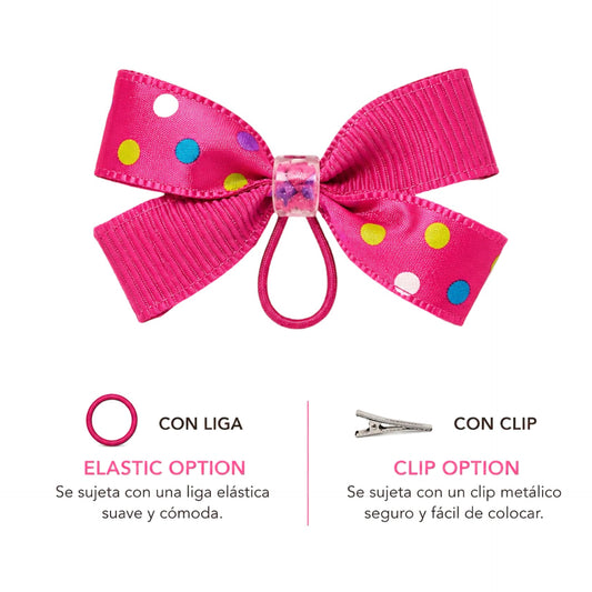 Multicolor Easter Polka Dot  Dog Bow