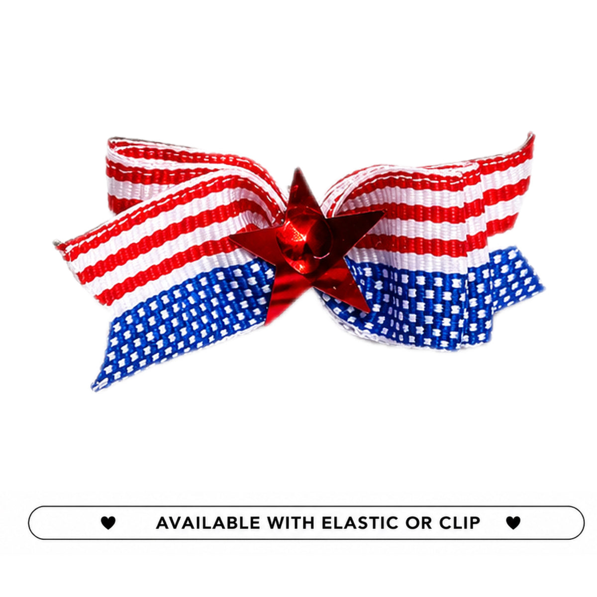 Blue, Red Star Dog Bow
