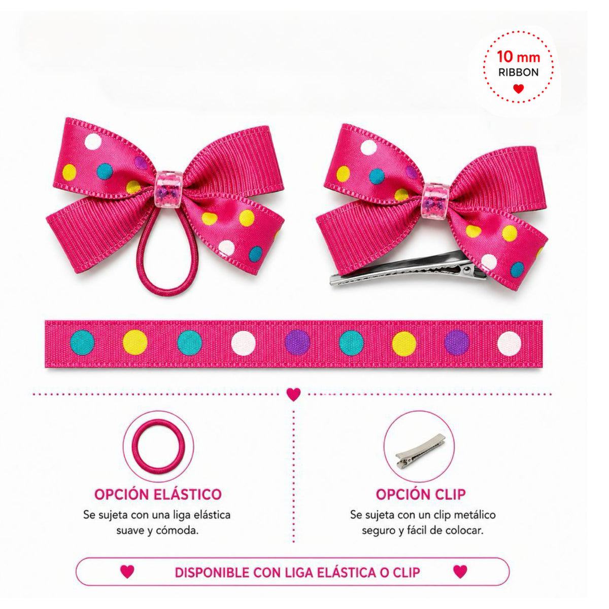 Multicolor Easter Polka Dot  Dog Bow