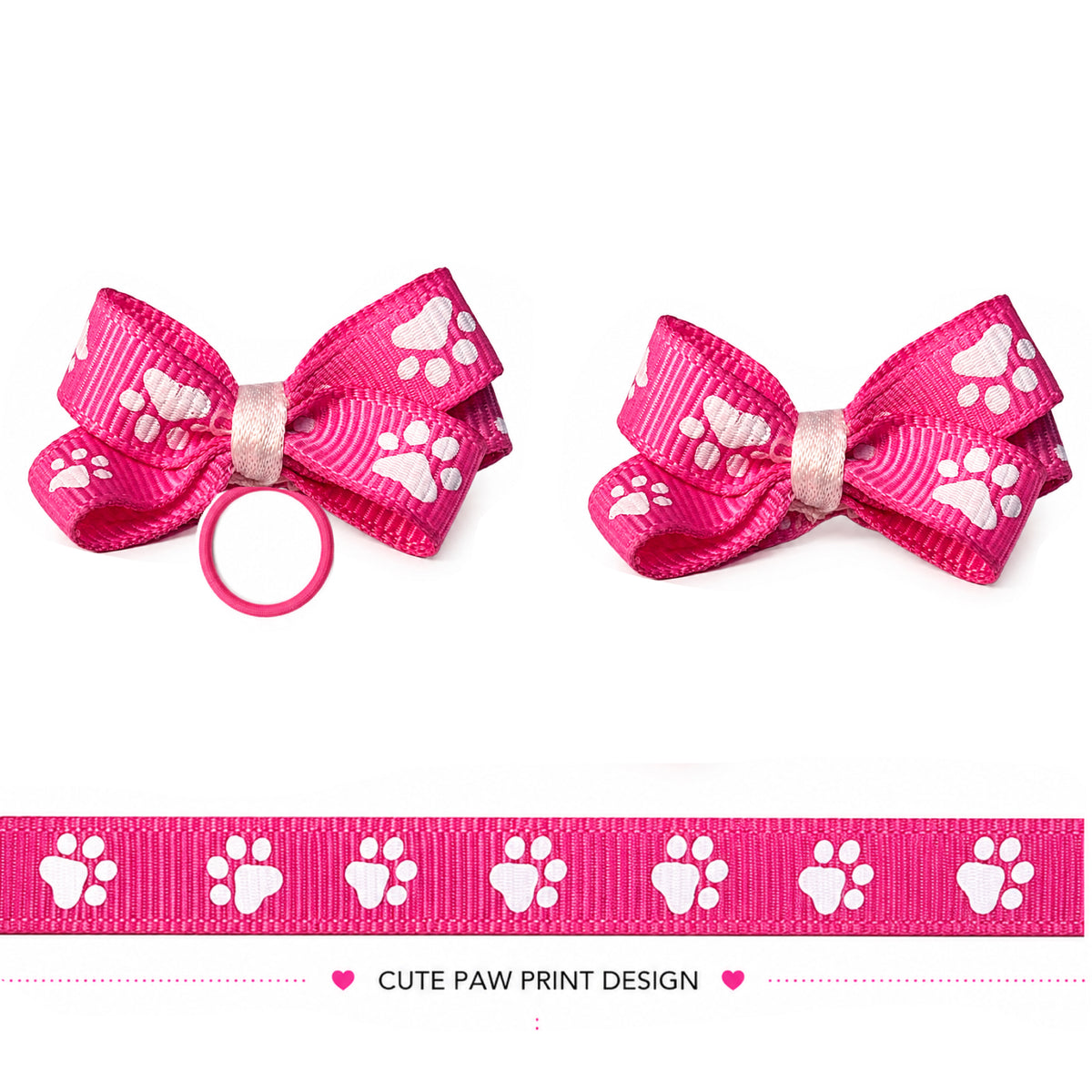 Paw Print Bow
