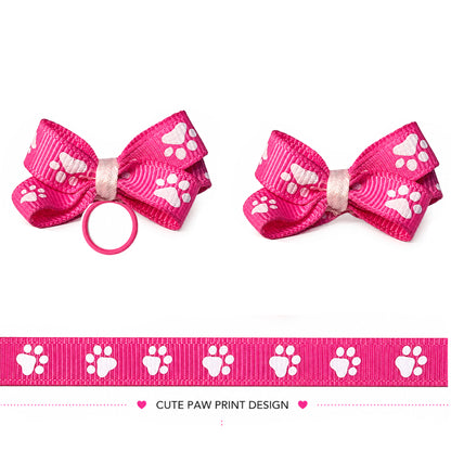Paw Print Bow
