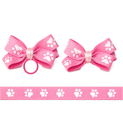 Paw Print Bow