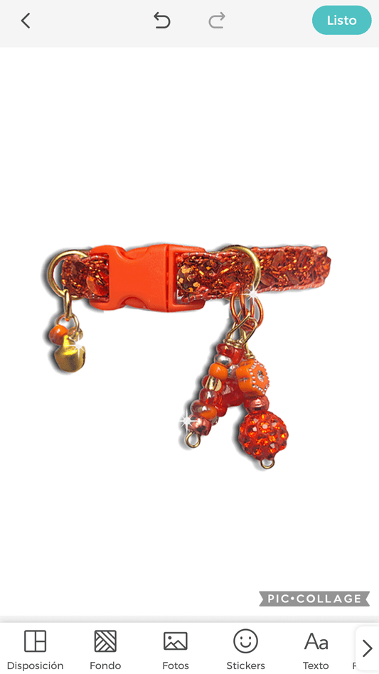 Orange Sequins Collar