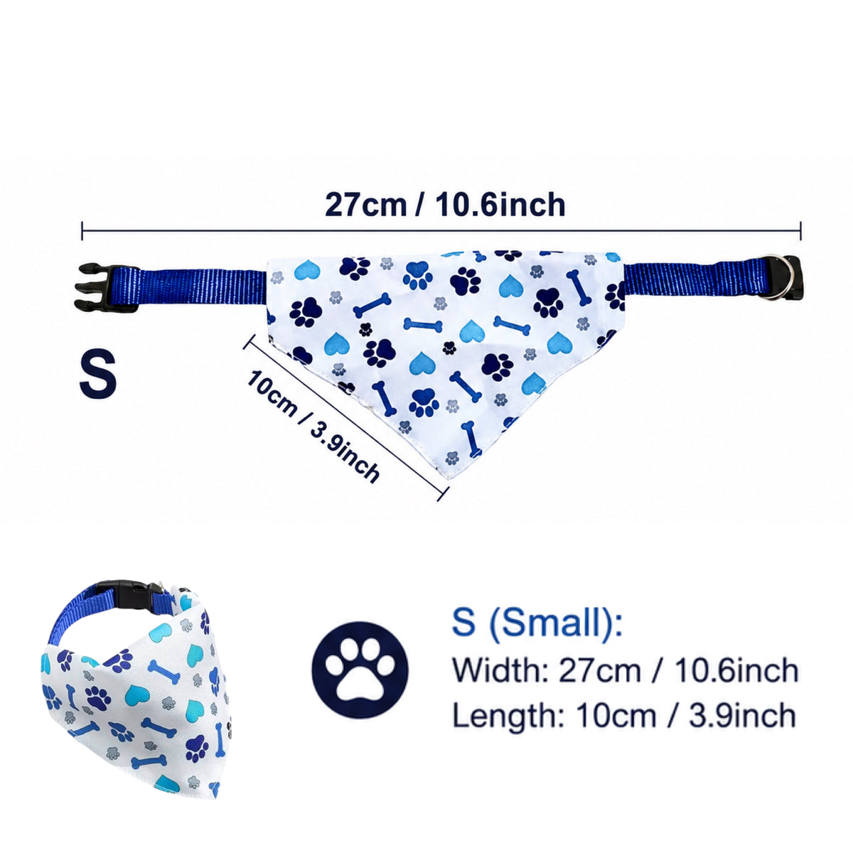Pink Ladybug & Flowers Dog Bandana (Small & Medium)