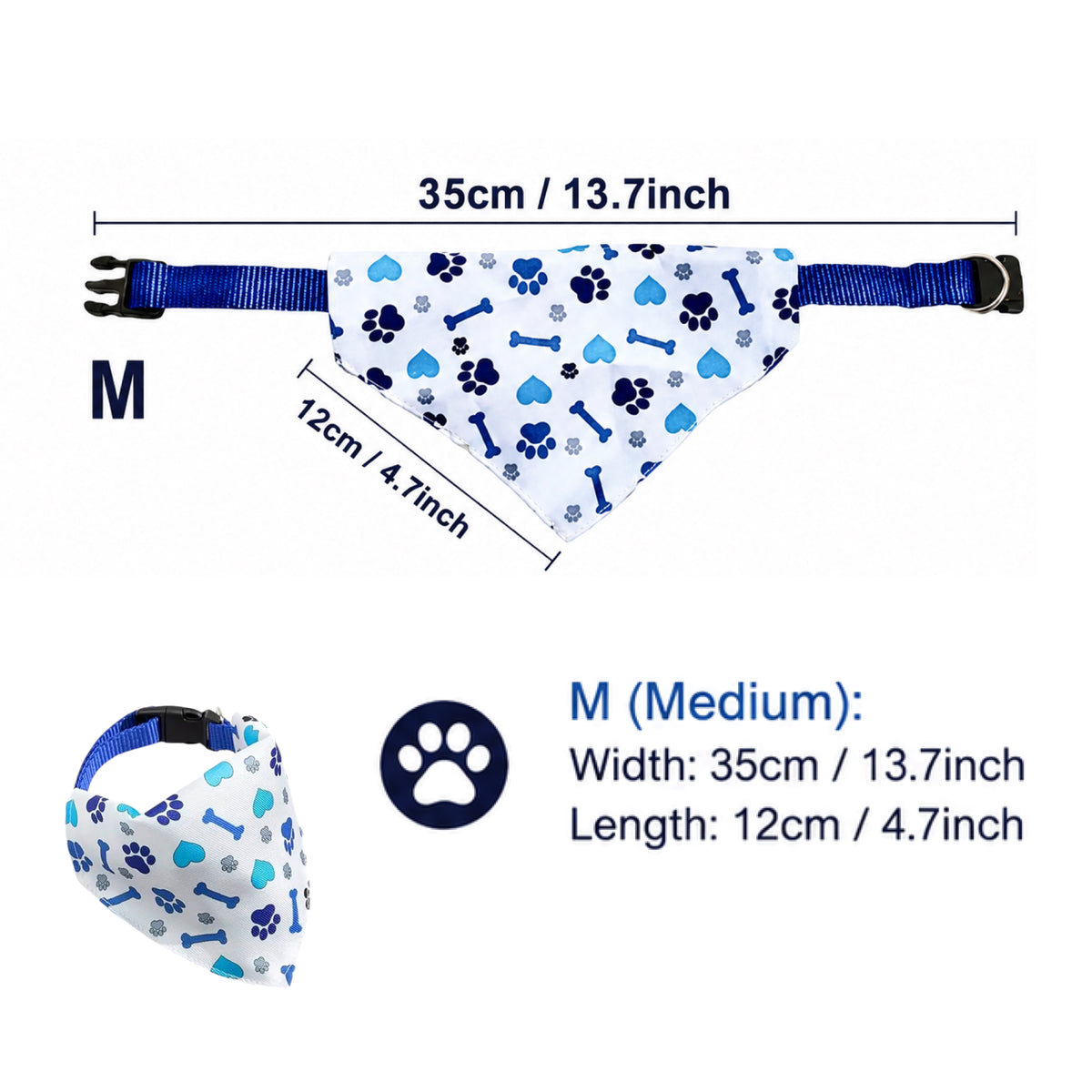 Pink Ladybug & Flowers Dog Bandana (Small & Medium)