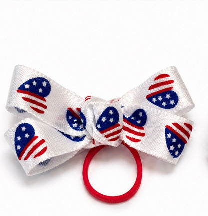 Patriotic  USA Dog Bows