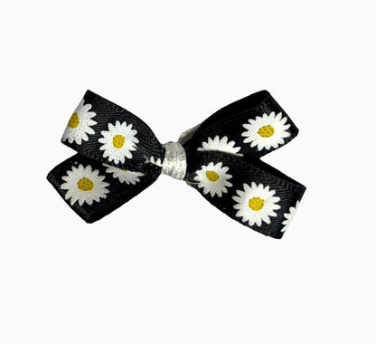 Lazo para perro de flores de margarita negra