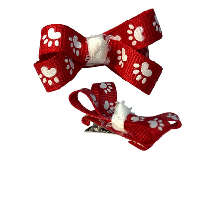 Paw Print Bow