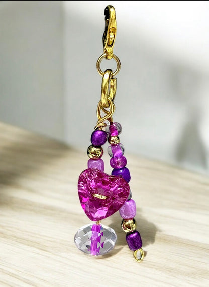 Dije de Mascota Corazón Morado
