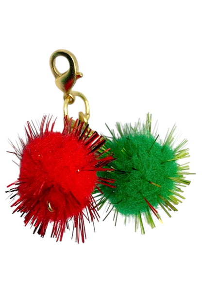 Red Christmas Pom pom Charm