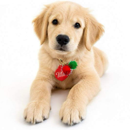 Red Christmas Pom pom Charm
