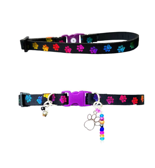 Printed Multicolor Paws - Standard Collar