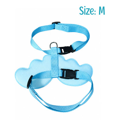Blue Angel Wings Pet Harness &amp; Leash Set – Size M