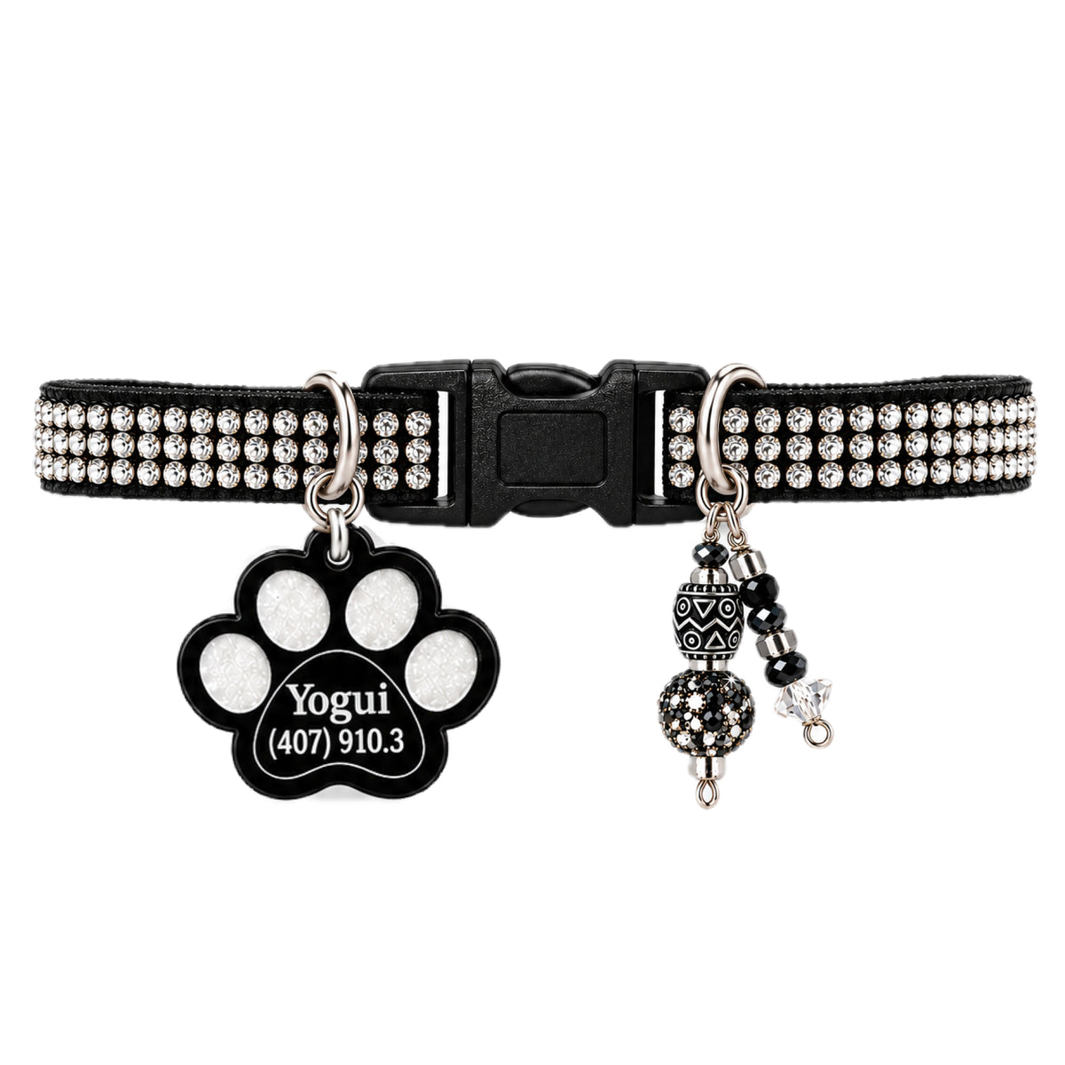 Black triple  Rhinestone Collar