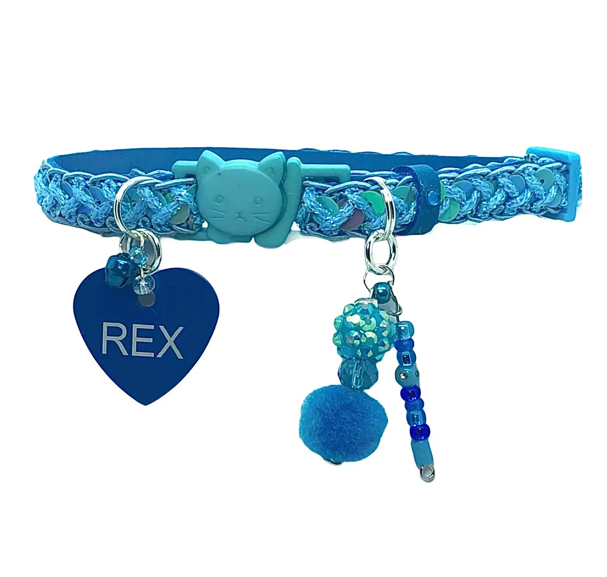 02 Light Blue Sequins Collar