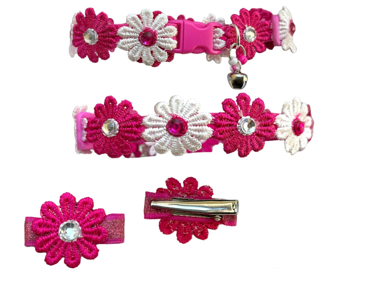 Conjunto Floral Fucsia