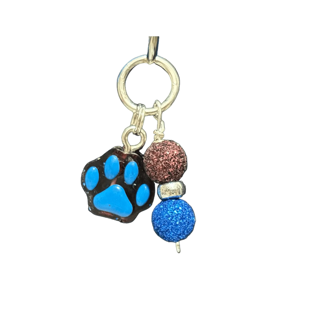 Blue & Brown Paw - Charm