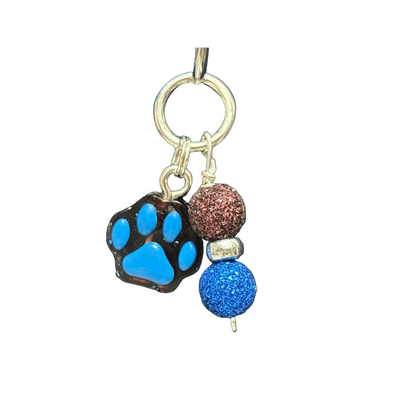Blue & Brown Paw - Charm